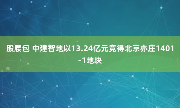 股腰包 中建智地以13.24亿元竞得北京亦庄1401-1地块