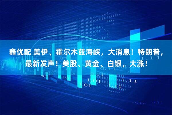 鑫优配 美伊、霍尔木兹海峡，大消息！特朗普，最新发声！美股、黄金、白银，大涨！